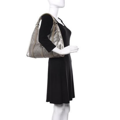 Gucci Imprime Monogram Medium Joy Shoulder Bag Silver 2 of 12