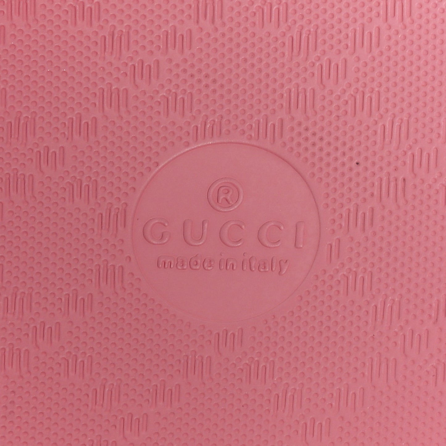 Rubber GG Monogram Perforated Womens Slide Sandals 37 Rose Box