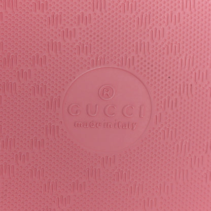 Gucci Rubber GG Monogram Perforated Womens Slide Sandals 37 Rose Box 6 of 6