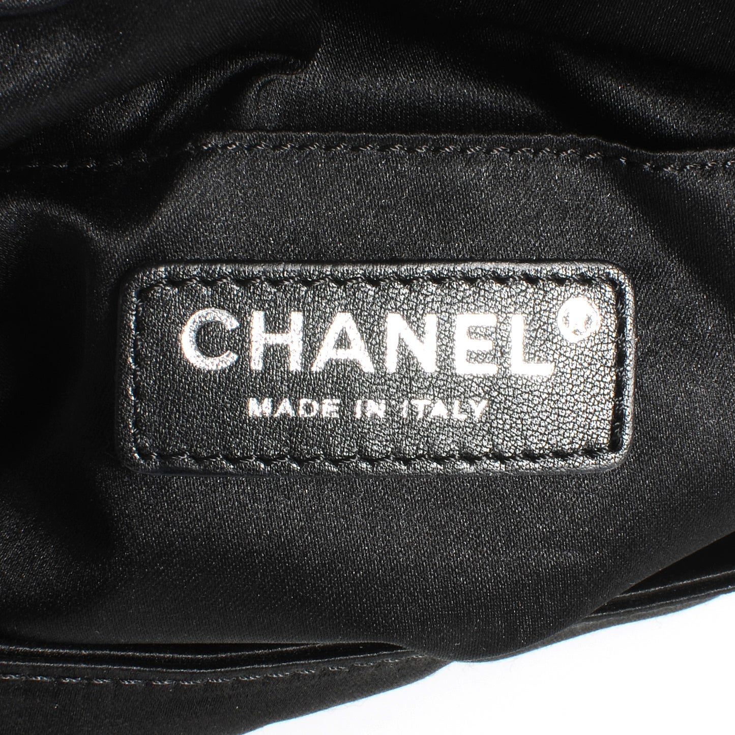Satin Flap Clutch Black