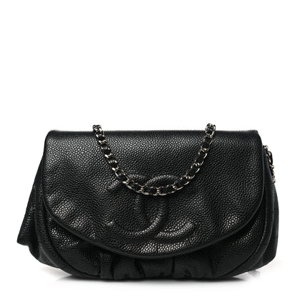 Chanel Caviar Half Moon Wallet On Chain WOC Black 1 of 12