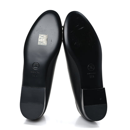 Chanel Lambskin Patent CC Cap Toe Ballerina Flats 36.5 Black 5 of 8