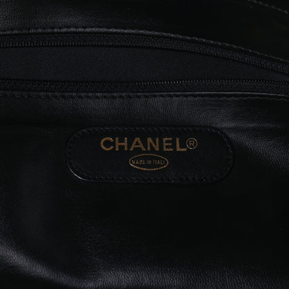 Chanel Calfskin Stitched XL Weekender Black 6 of 9