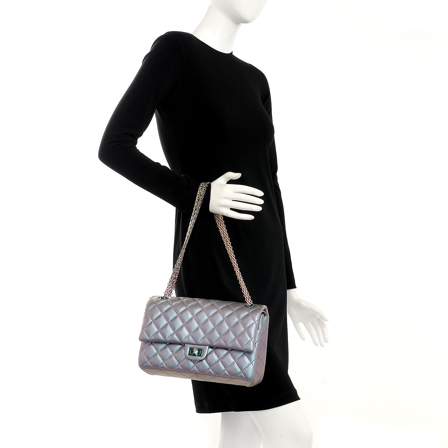 Chanel Iridescent Lambskin Quilted 2.55 Reissue 226 Flap Light Purple 2 of 10