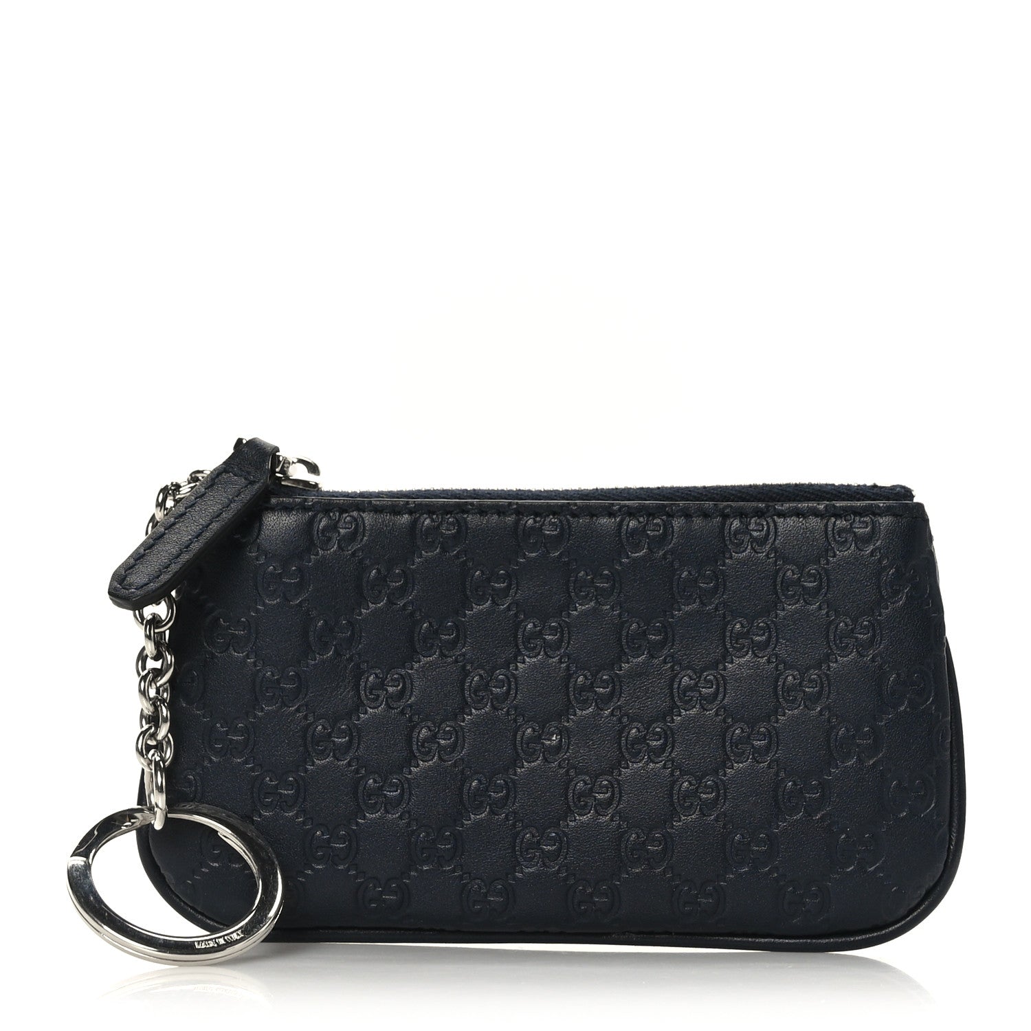 Gucci Microguccissima Key Ring Coin Case Black 1 of 8