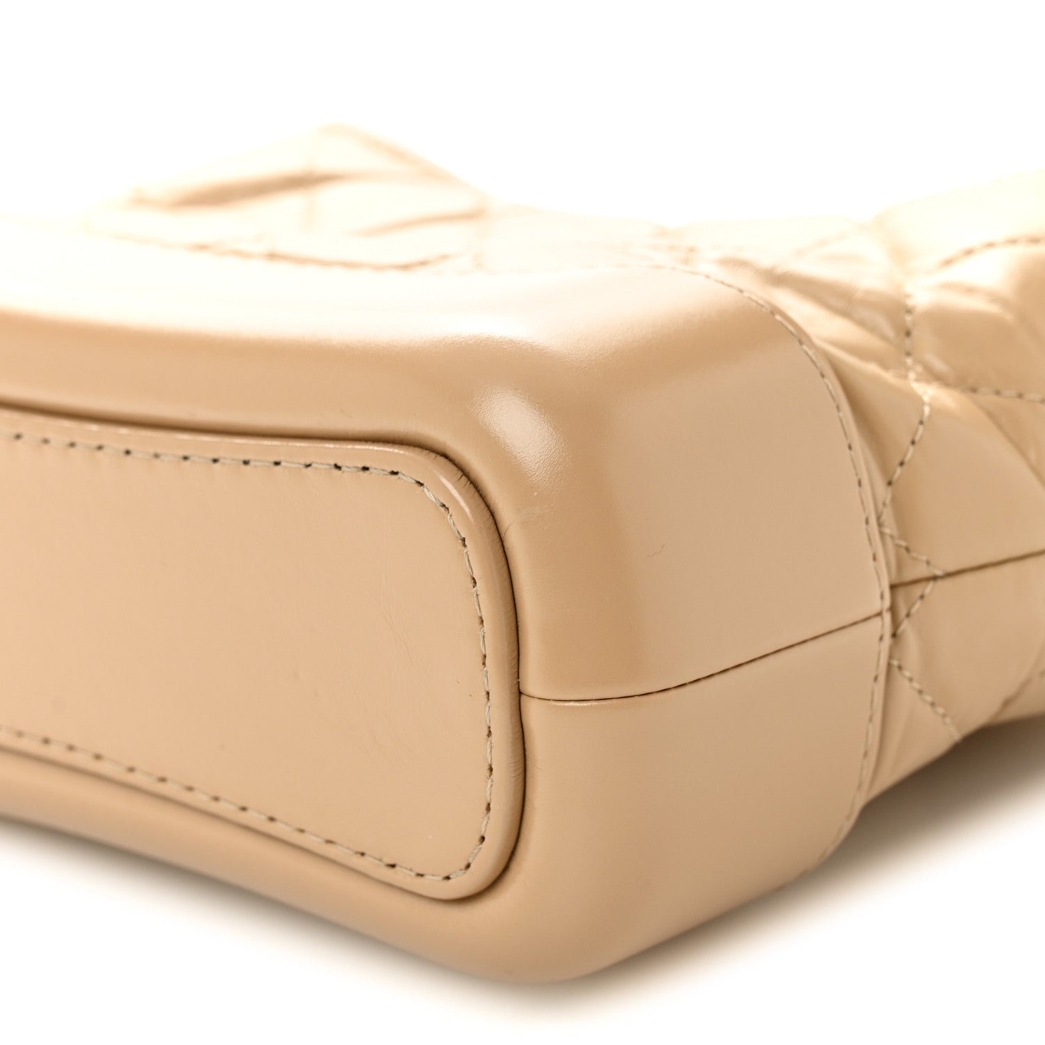 Chanel Aged Calfskin Quilted Small Gabrielle Hobo Beige 1854710