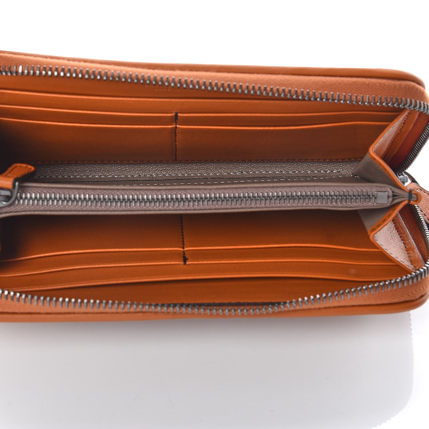 Ayers Livrea Intrecciato Zip Around Wallet Brown
