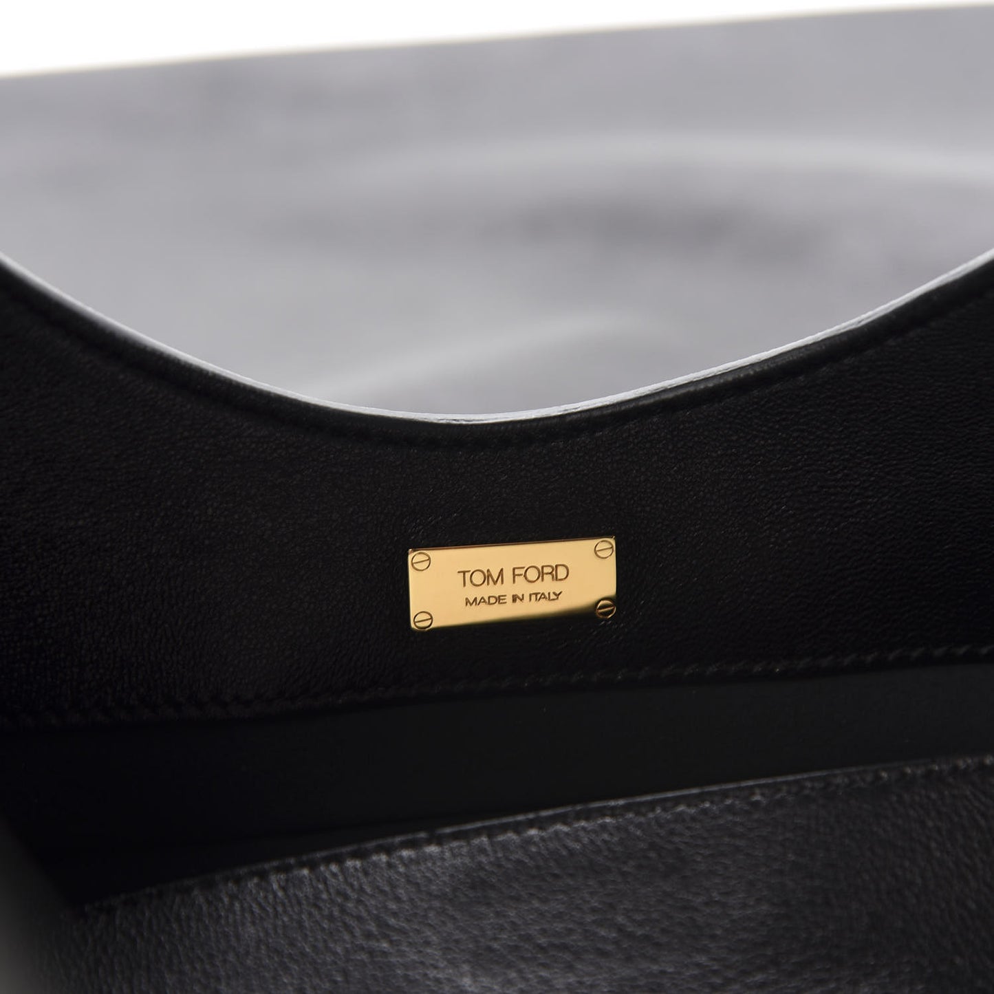 Ramskin Large Alix Padlock Zip Shoulder Bag Black