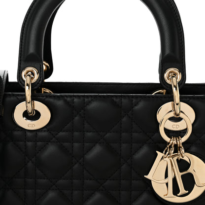 Christian Dior Lambskin Cannage Medium Lady Dior Black 8 of 10