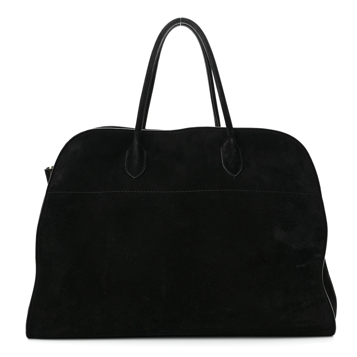 The Row Suede Calfskin Soft Margaux 17 Black 1 of 9