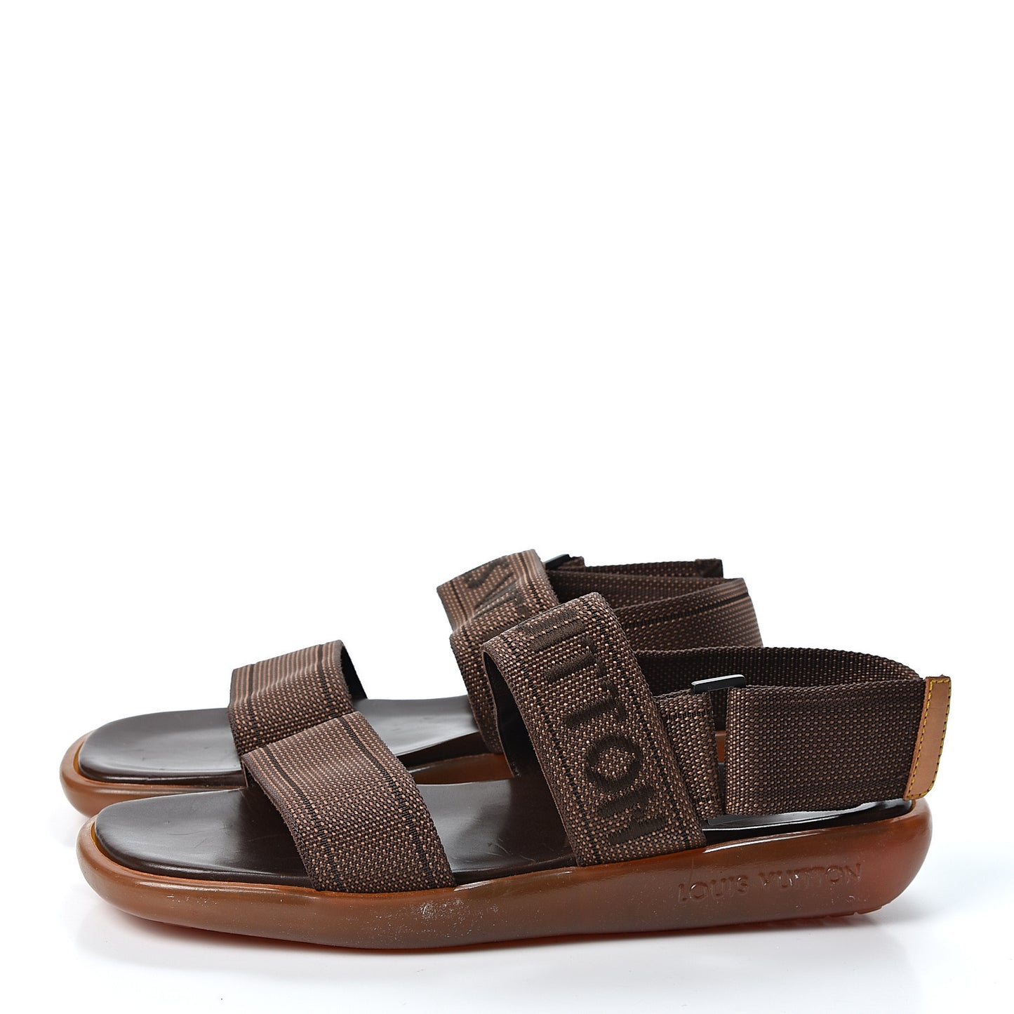 Nylon Platform Flat Sandals 6.5 Brown
