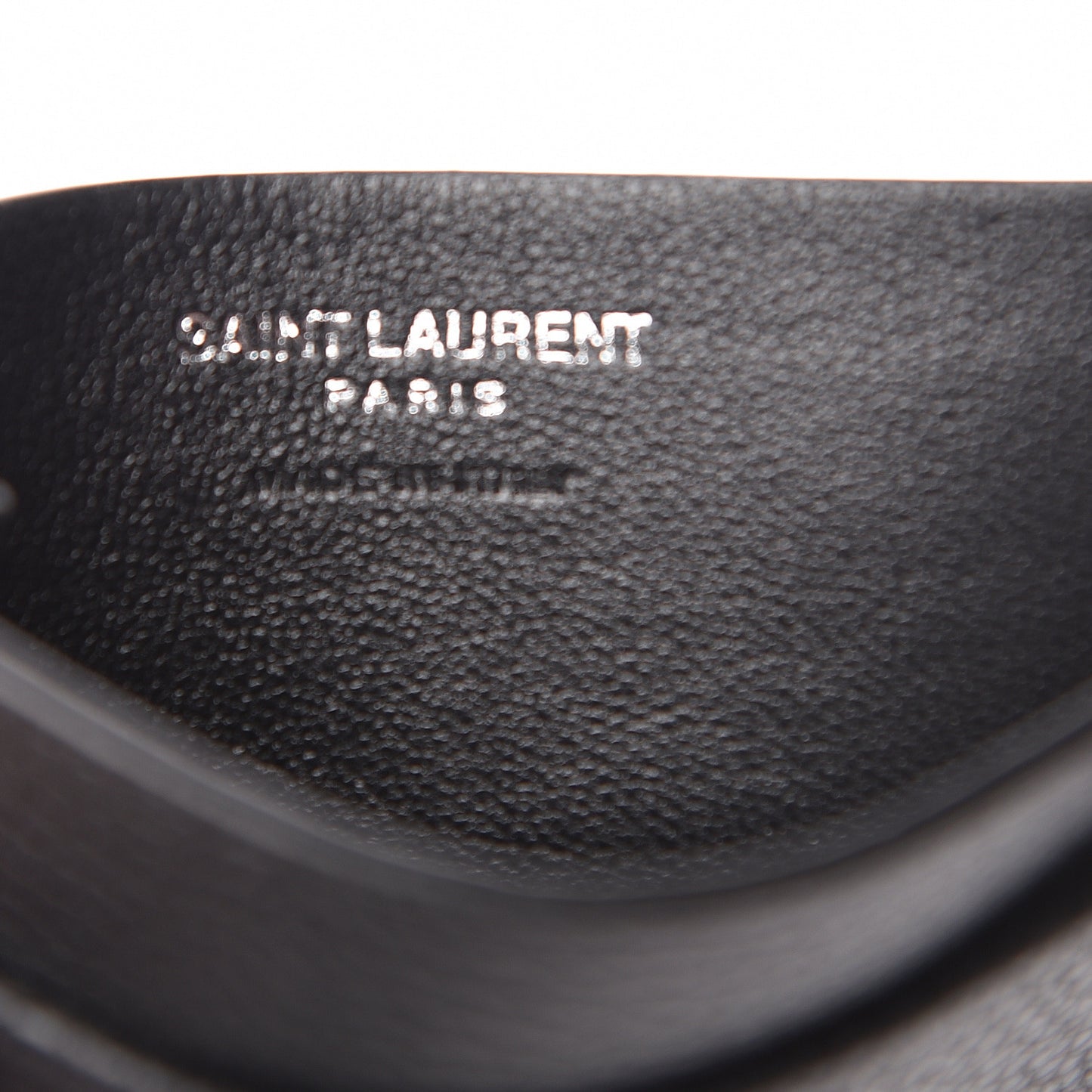 Grained Calfskin Sac De Jour Souple Card Case Black