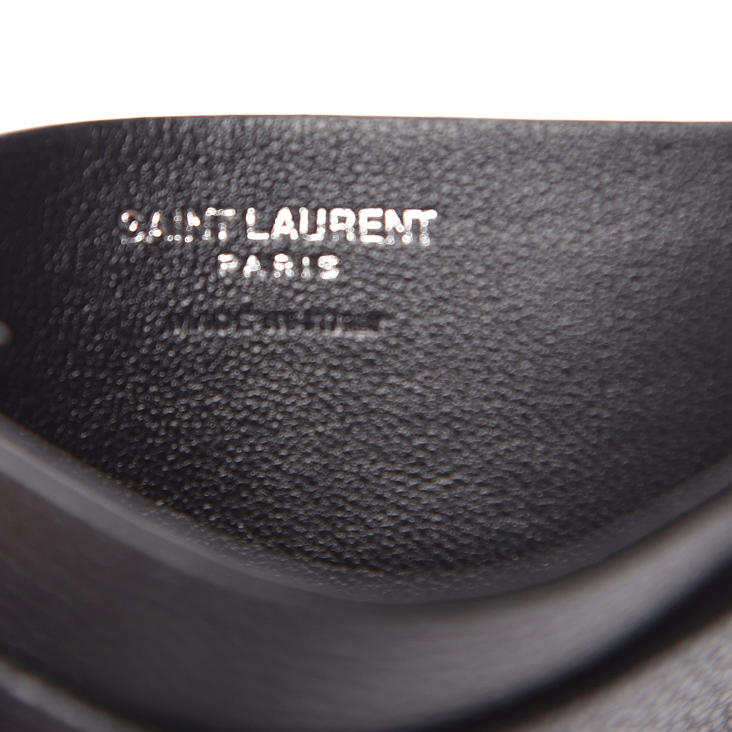 Saint Laurent Grained Calfskin Sac De Jour Souple Card Case Black 6 of 7