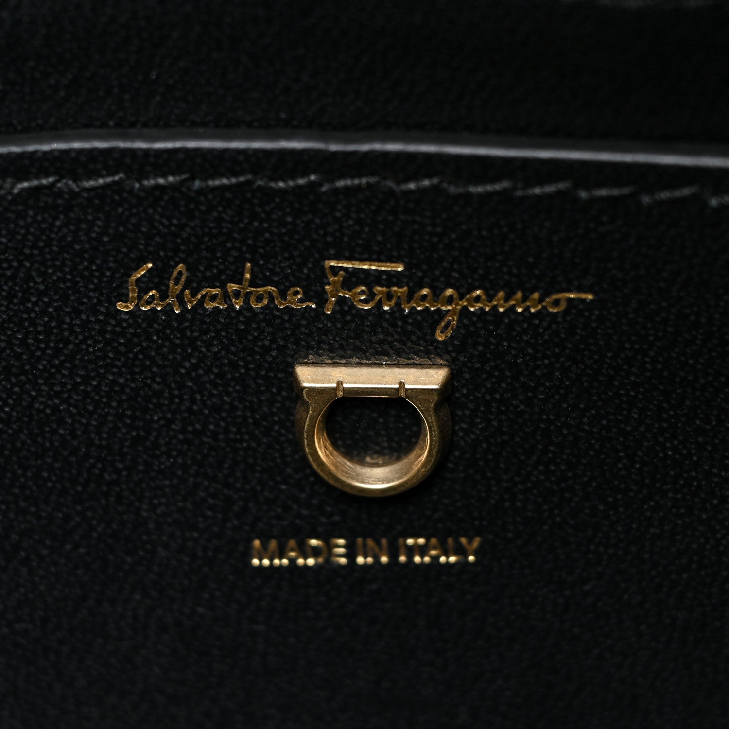 Salvatore Ferragamo Calfskin Quilted Gancini Camera Bag Black 6 of 11