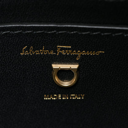 Salvatore Ferragamo Calfskin Quilted Gancini Camera Bag Black 6 of 11