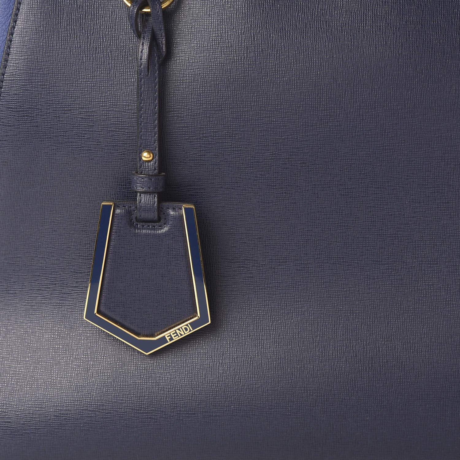 Fendi Vitello Elite Regular 2Jours Tote Blue 10 of 10