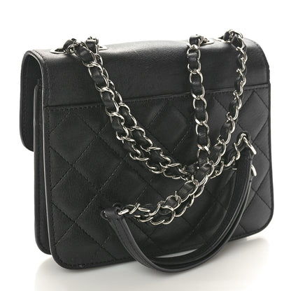 Chanel Grained Calfskin Quilted Small CC Box Top Handle Flap Black 2 of 10