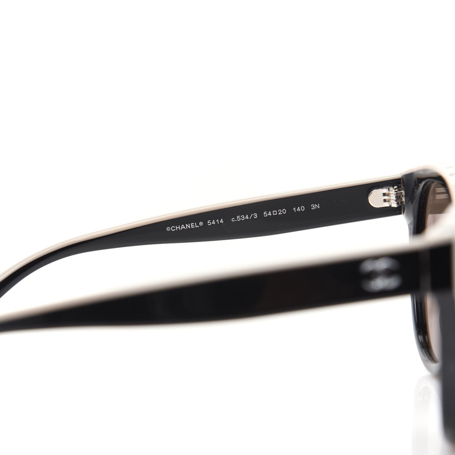 Chanel Acetate CC Butterfly Sunglasses 5414 Black Beige 5 of 9