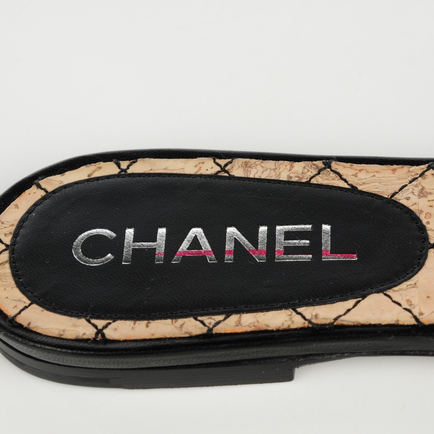 Chanel Lambskin Camellia Sandals 37 Black 8 of 9