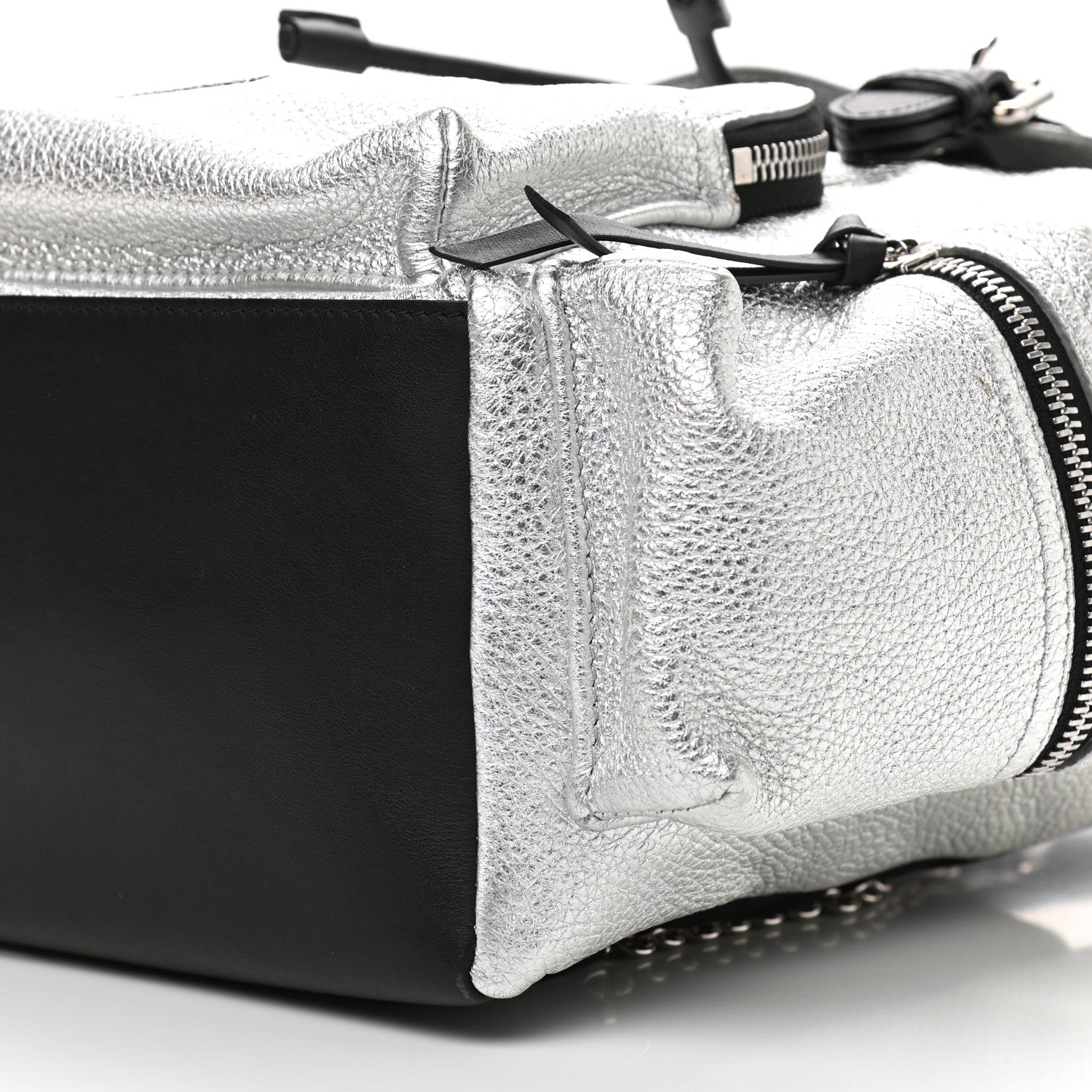 Burberry Metallic Deerskin Medium Rucksack Backpack Silver 10 of 10