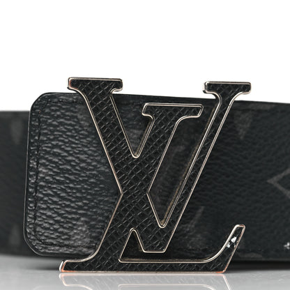 Louis Vuitton Monogram Eclipse Taigarama 40mm LV Initiales Reversible Belt 100 40 Black 2 of 7
