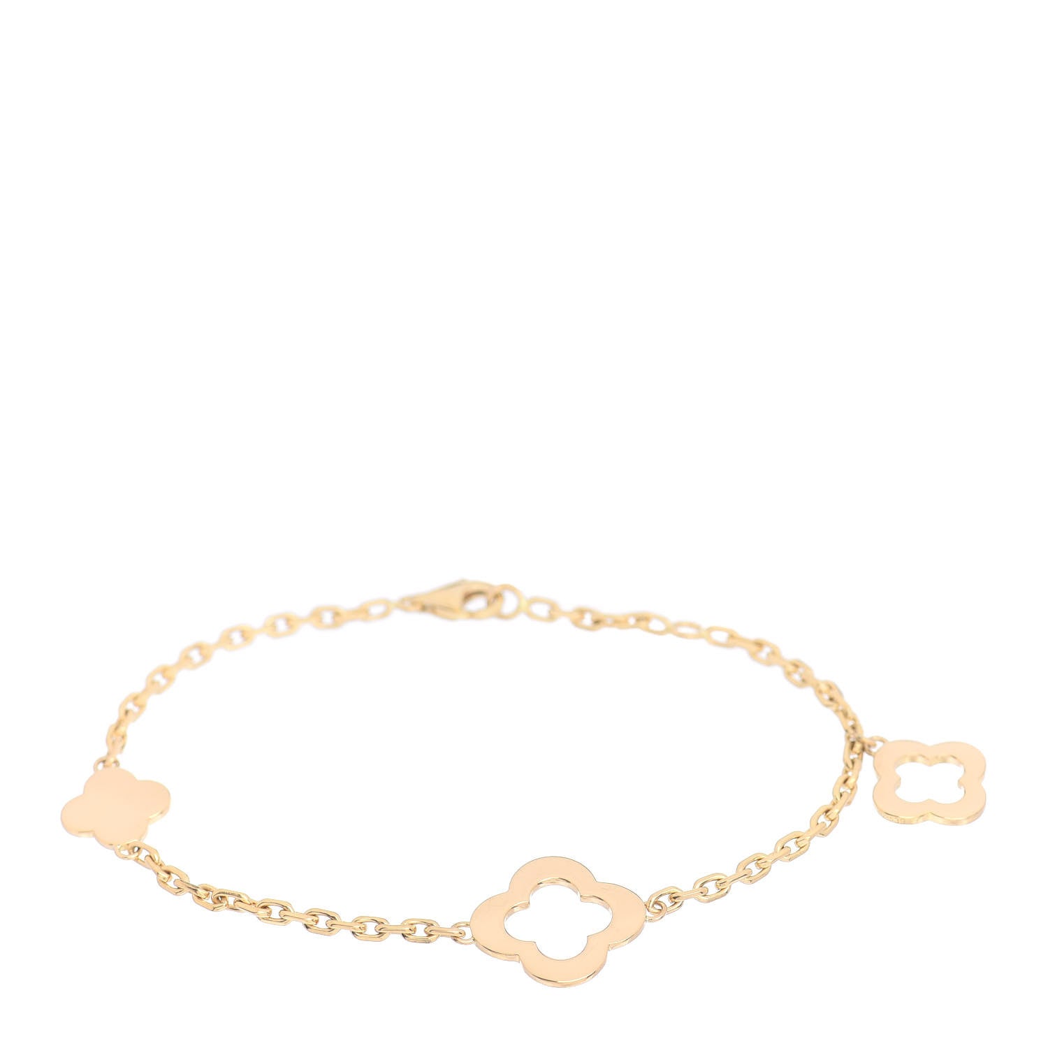 Van Cleef & Arpels 18K Yellow Gold 3 Motifs Byzantine Alhambra Bracelet 1 of 5