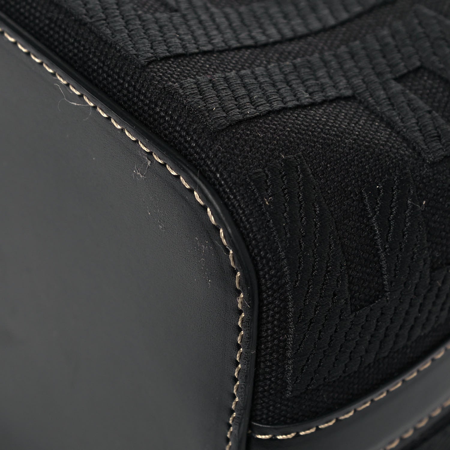 Fendi Canvas Vitello King F is Fendi FF Embroidered Mini Mon Tresor Bucket Bag Black 12 of 12