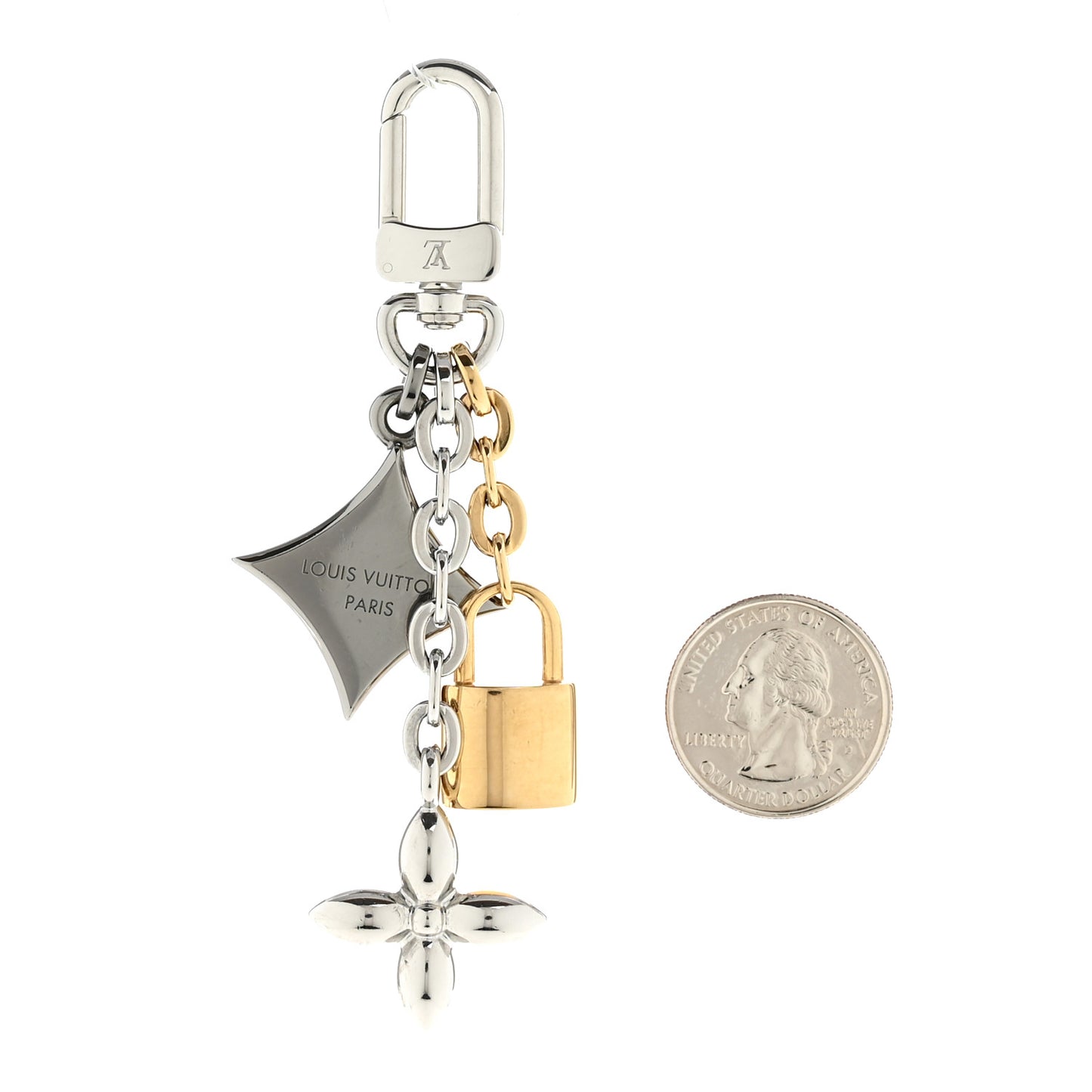 Metal Blossom Lock Bag Charm