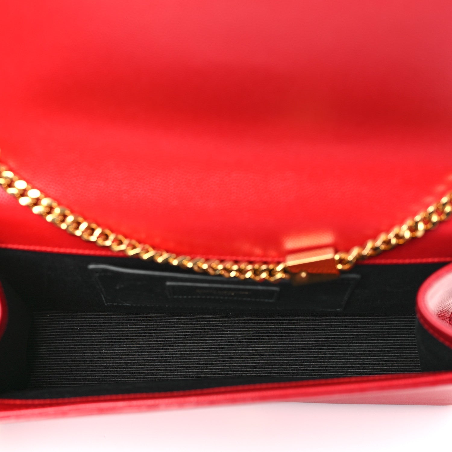 Saint Laurent Grain De Poudre Medium Monogram Kate Satchel Red 5 of 8