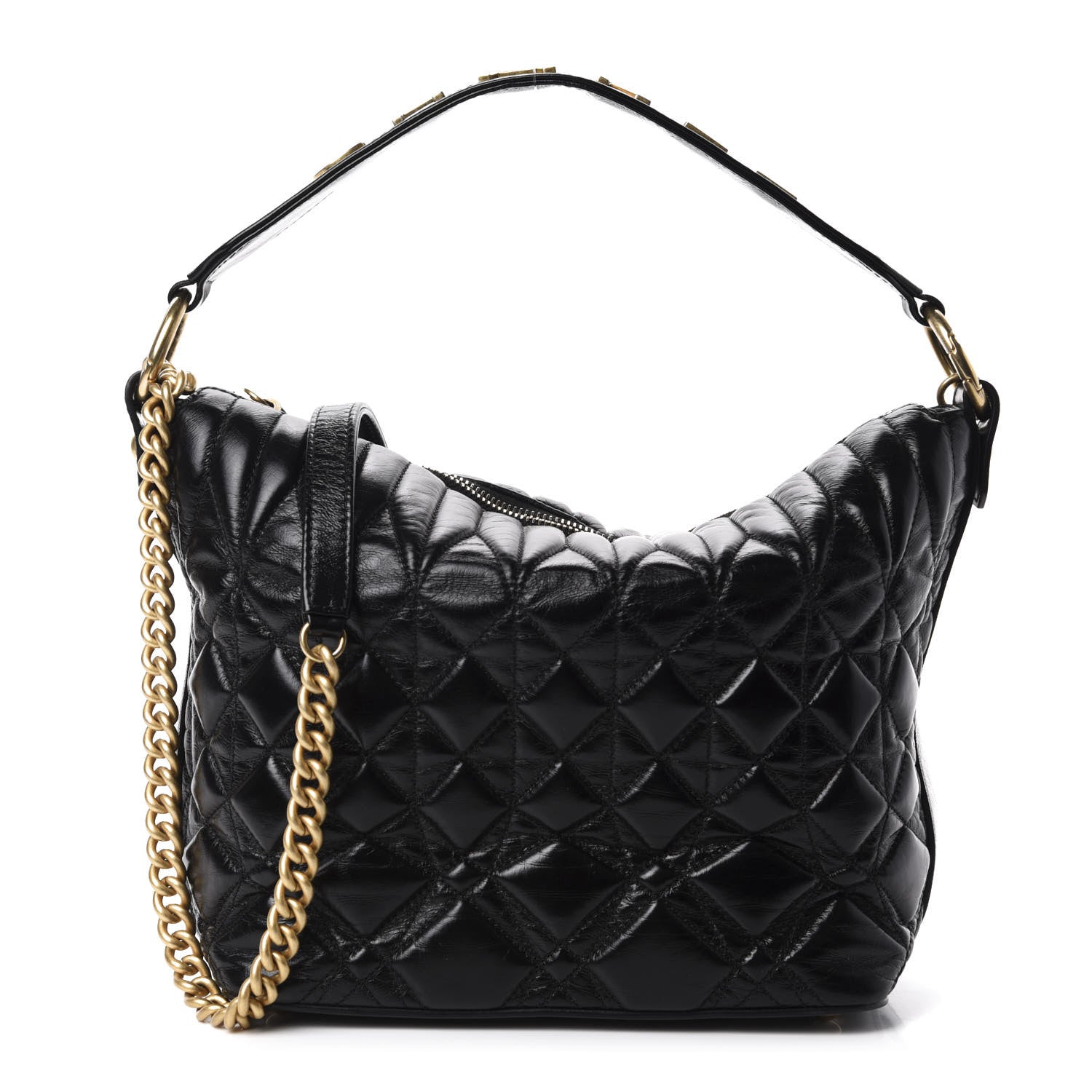 Chanel Glazed Calfskin Quilted State Of The Art Hobo Black 1 of 12
