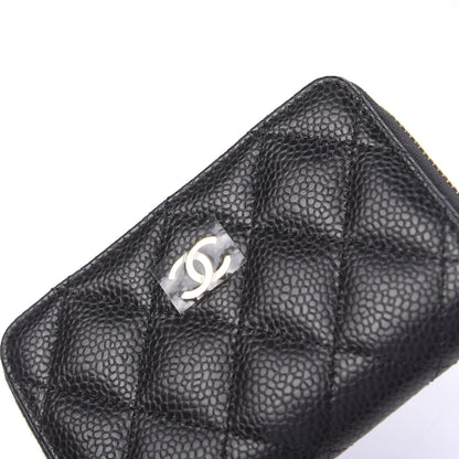 Chanel Caviar Quilted Zip Coin Purse Black 10 of 11