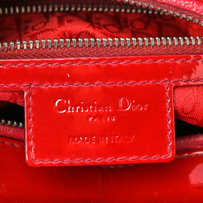 Christian Dior Patent Cannage Medium Lady Dior Red 6 of 10