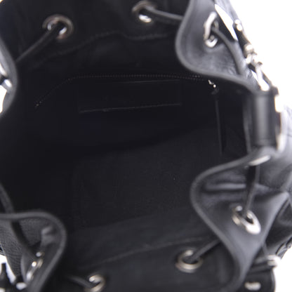 Balenciaga Matte Goatskin Rubber Covered Classic Hardware Mini Pompon Black 5 of 10