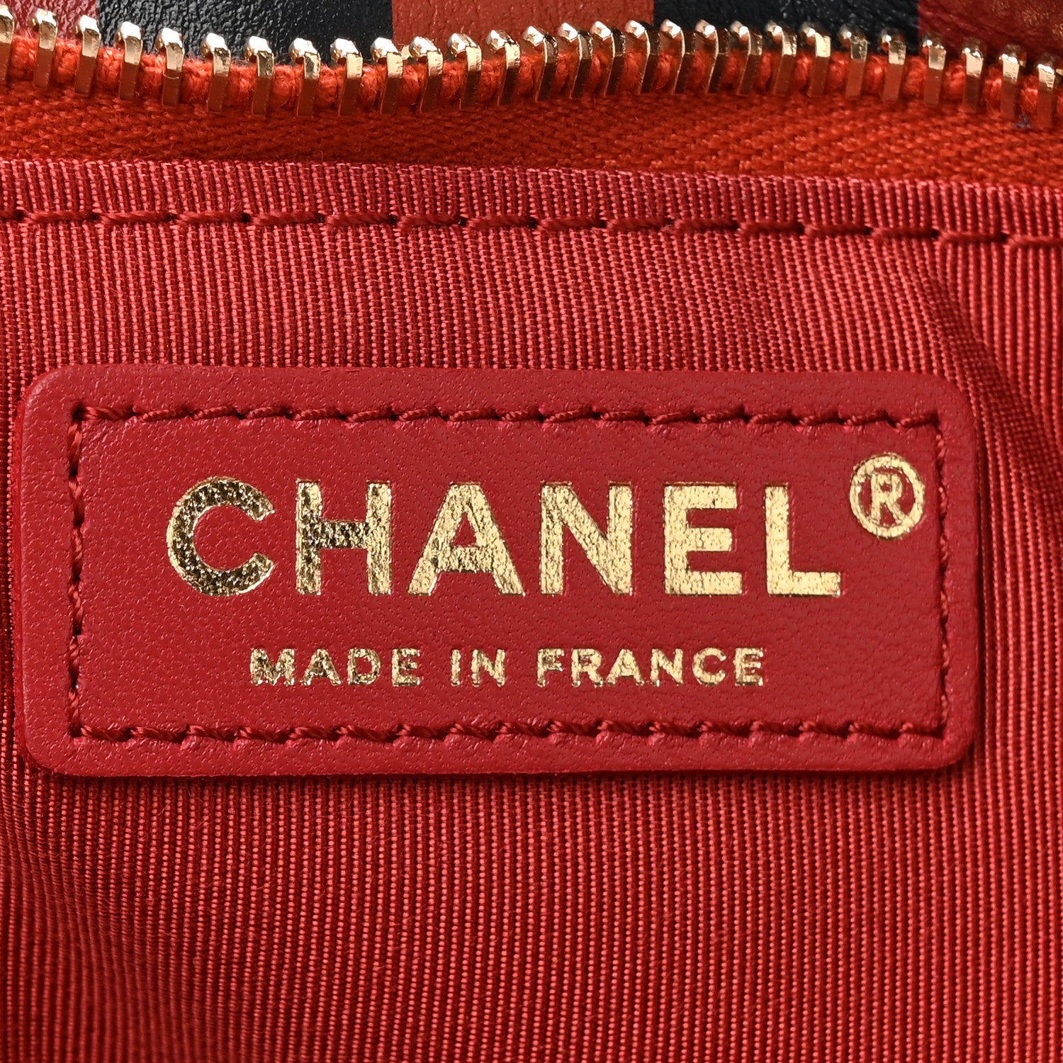 Chanel Lambskin Paris-Greece Striped Foldover Clutch Navy and Red 6 of 7