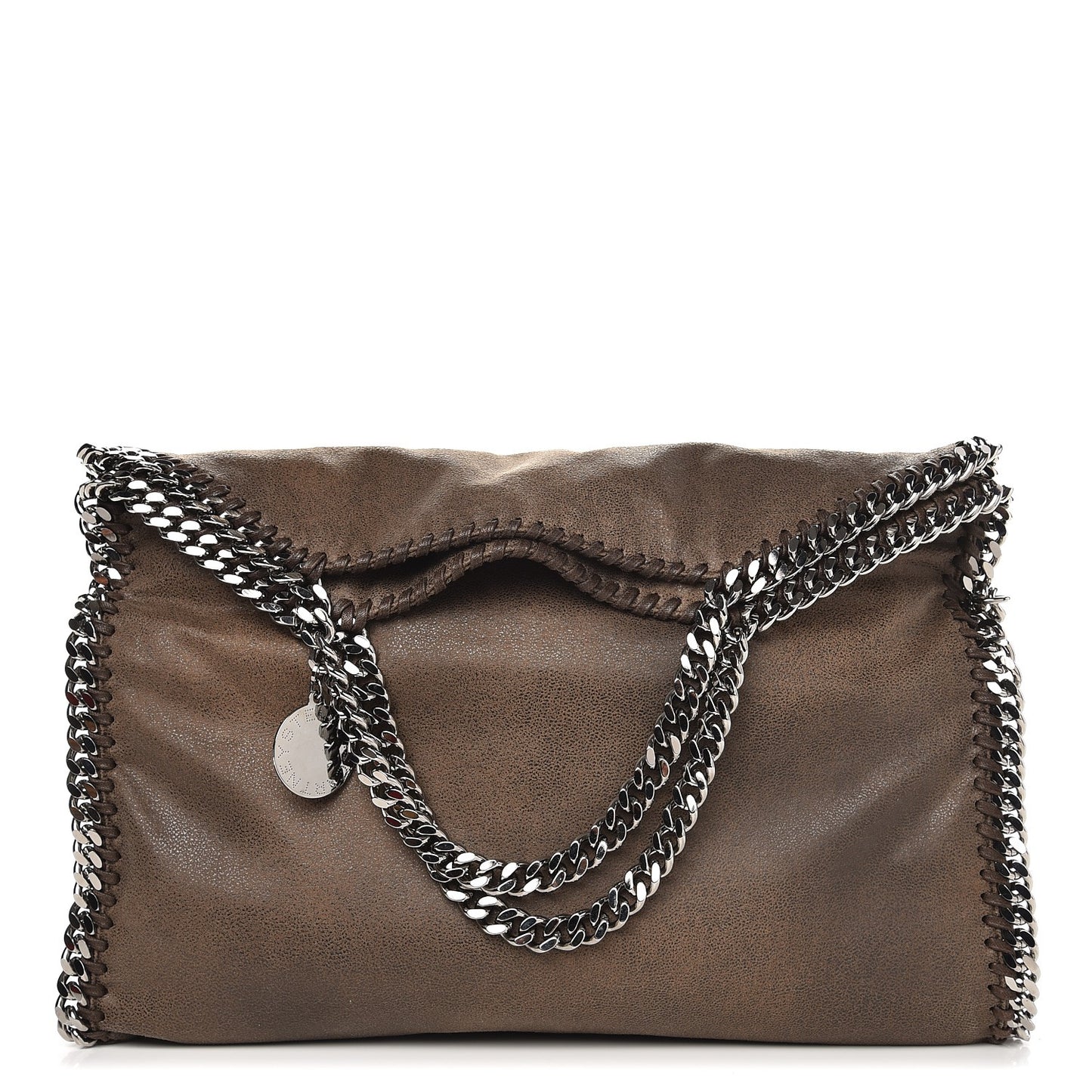 Shaggy Deer Falabella Fold Over Tote Brown