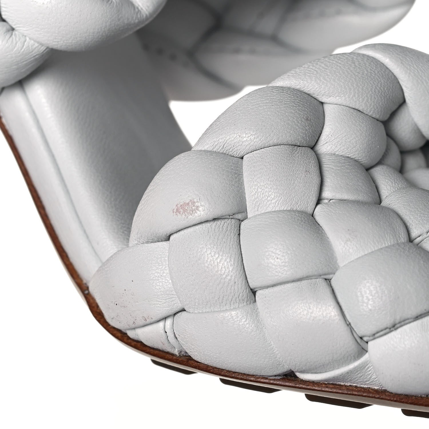Bottega Veneta Nappa Twisted Padded Intrecciato Curve Slide Sandals 36 Optic White 8 of 8