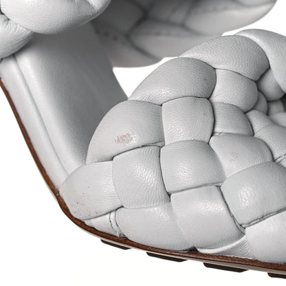 Bottega Veneta Nappa Twisted Padded Intrecciato Curve Slide Sandals 36 Optic White 8 of 8
