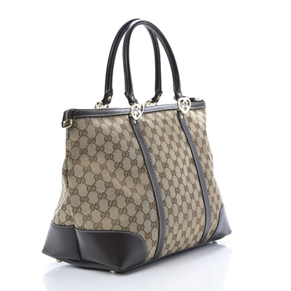Gucci Monogram Lovely Heart Tote Brown 3 of 12