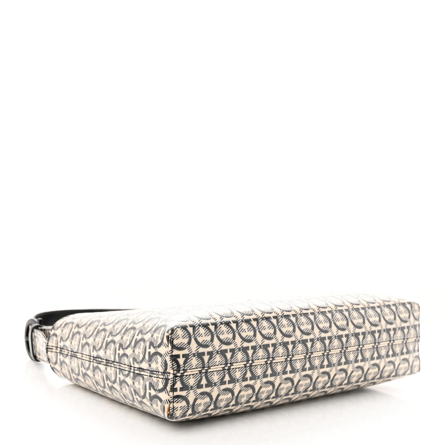 Jacquard Trifolio Shoulder Bag Beige Black