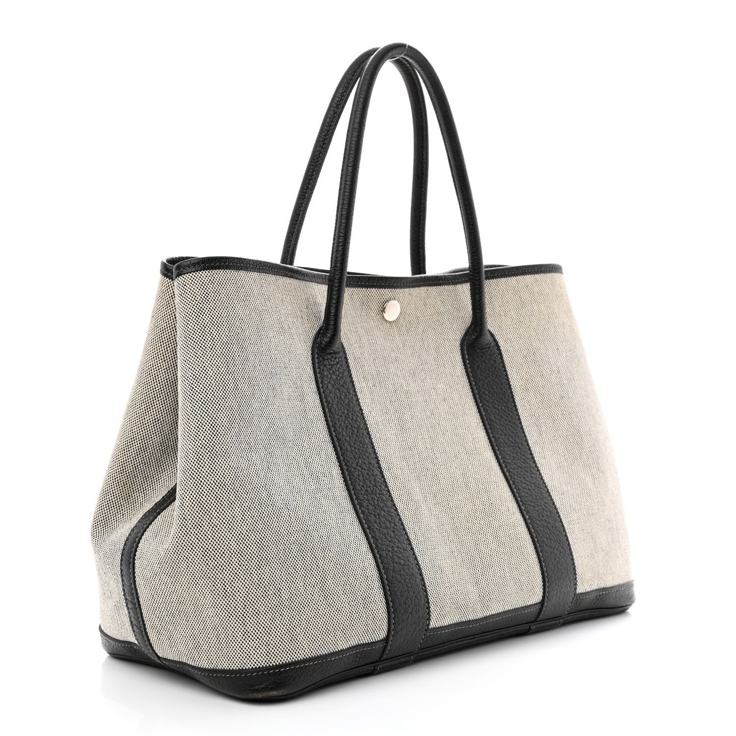 Twill H Negonda Garden Party 36 MM Tote Ecru Black