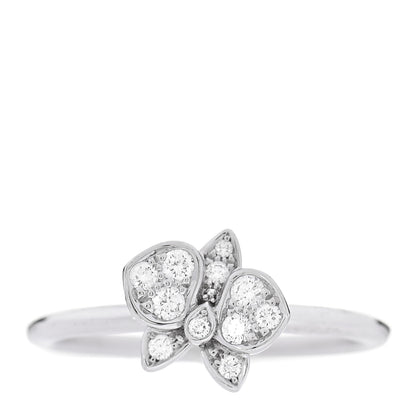 Cartier 18K White Gold Diamond Caresse D'Orchidees Par Cartier Ring 54 7 1 of 5