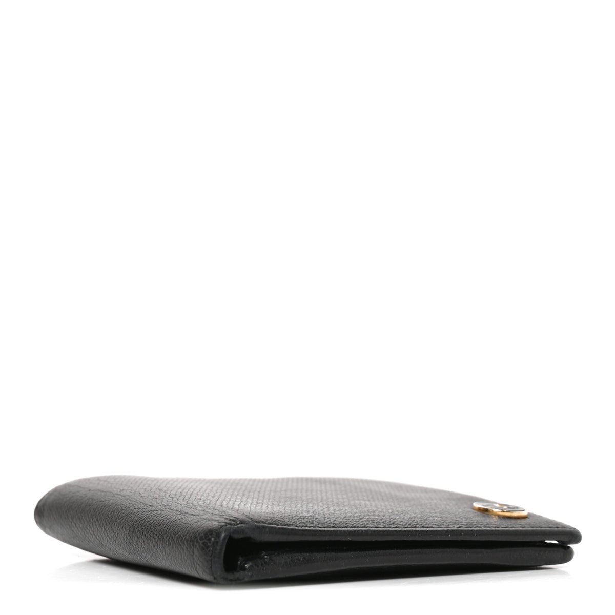 Grained Calfskin CC Bifold Wallet Black