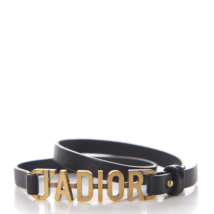 Christian Dior Calfskin J'adior Double Bracelet Black 5 of 6
