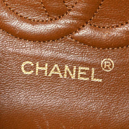 Chanel Lambskin Quilted Medium Double Flap Dark Brown 6 of 13