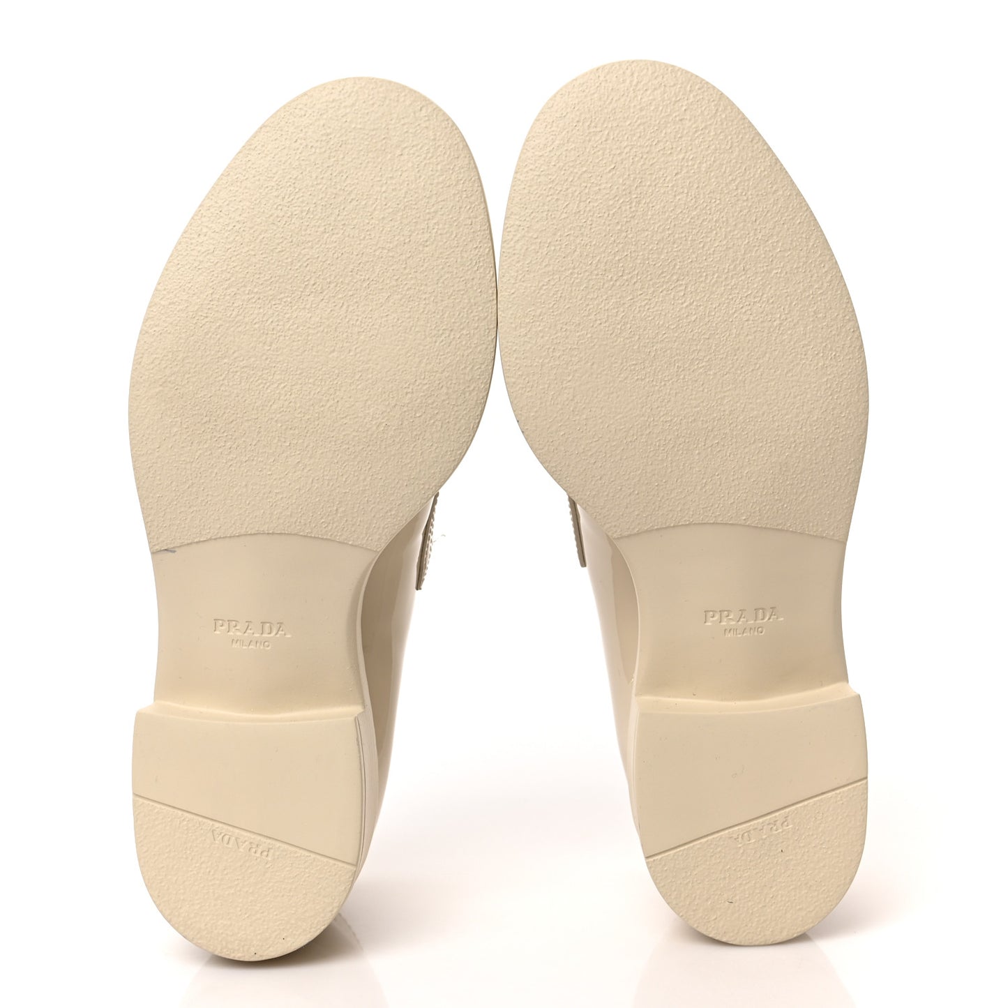 Vernice Metal Triangle Logo 50mm Loafers 37 Avorio
