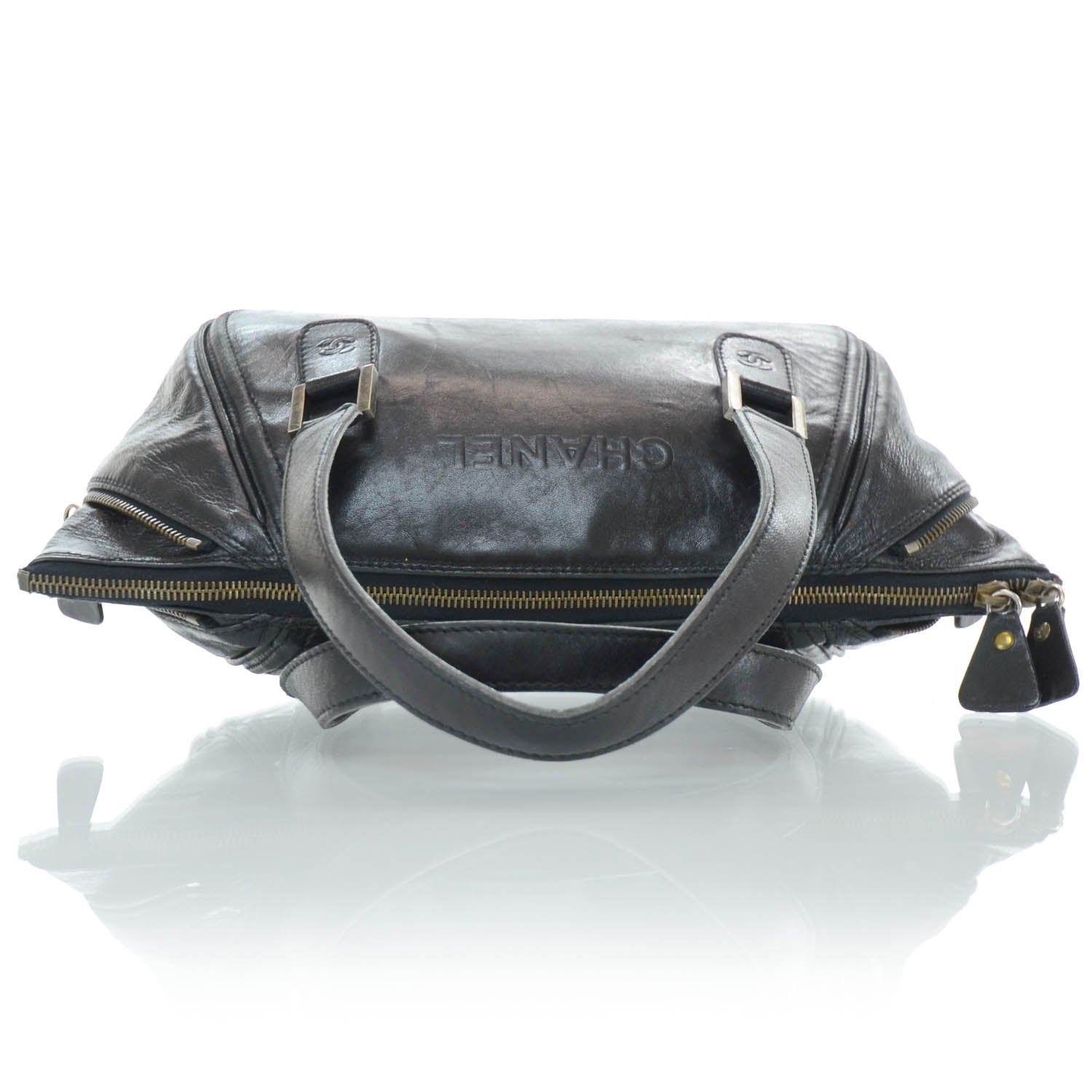 Chanel Lambskin Handbag Black 5 of 11