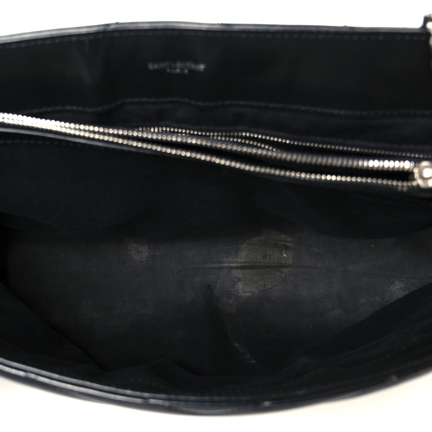 Calfskin Y Quilted Monogram Large Loulou Chain Satchel Black