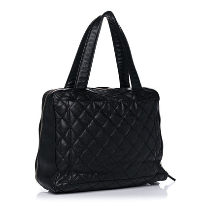 Chanel Caviar Quilted Bowler Black 2 of 17
