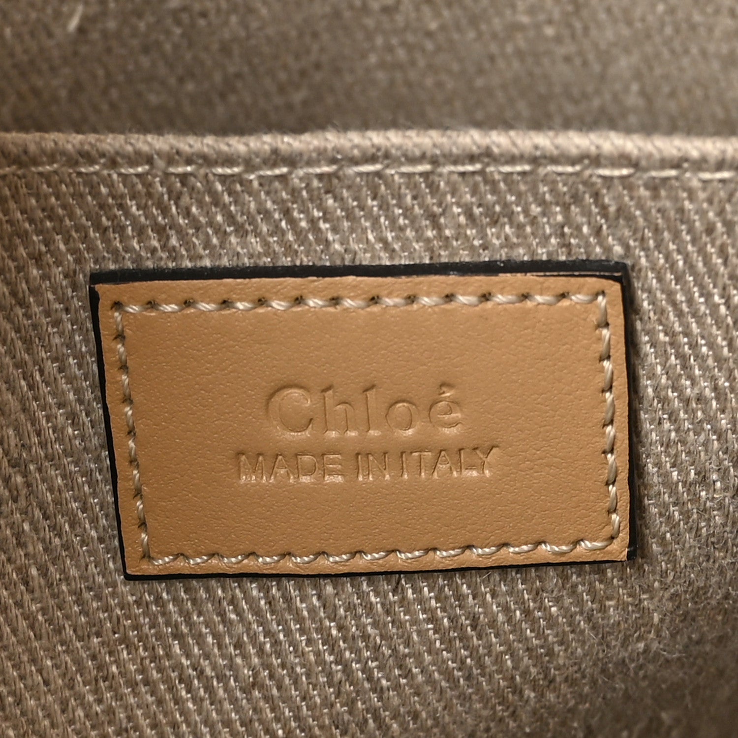 Chloe Knit Medium Woody Ribbon Tote Nude 6 of 10