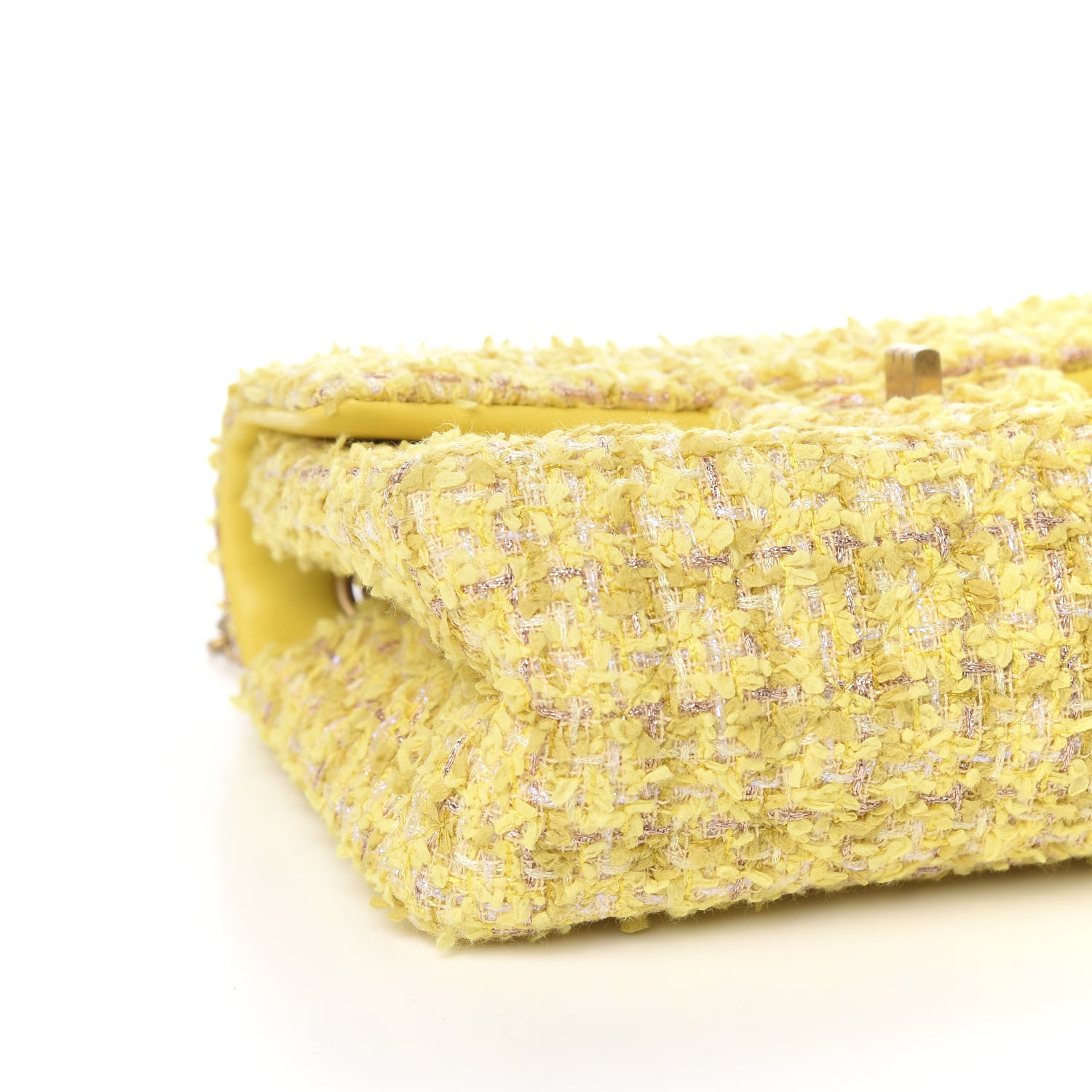 Chanel Tweed Quilted 2.55 Reissue Mini Flap Yellow 8 of 10
